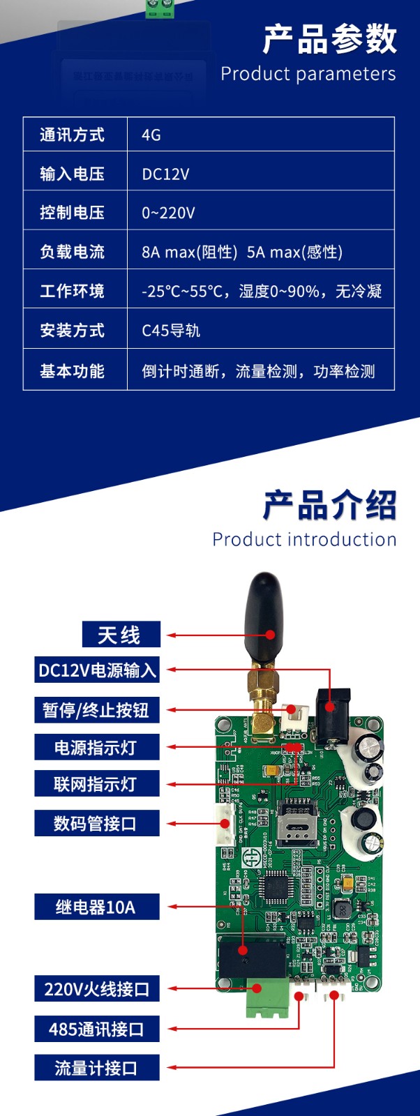 4g支付模塊產品參數